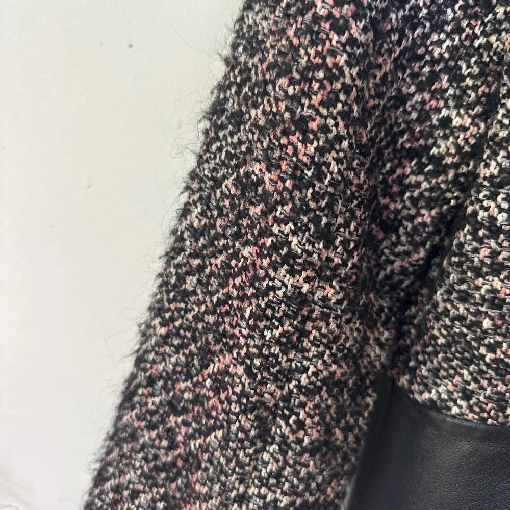 Rebecca Minkoff Ansel Tweed Leather Moto Jacket Size 4